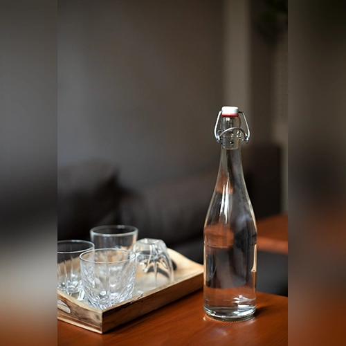 glass water bottle